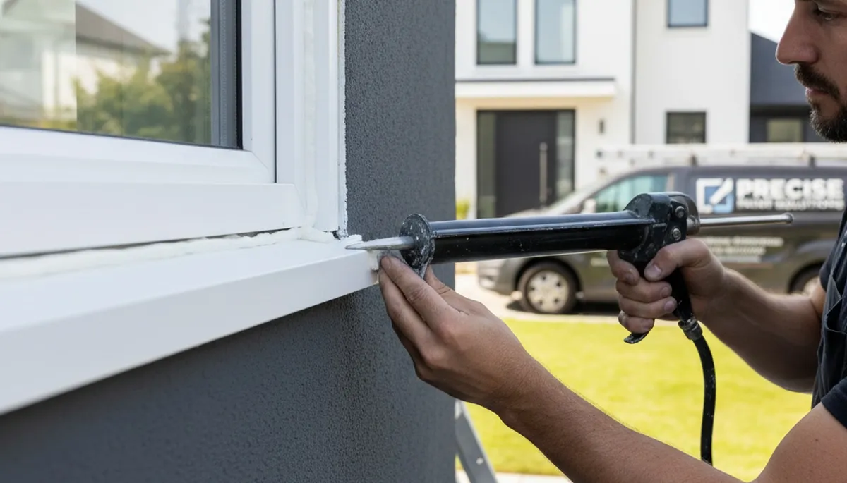 Professional caulking and sealing on Baltimore, MD home exterior for lasting weather protection