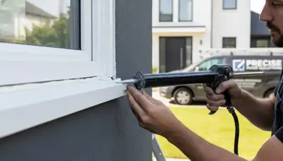 Professional caulking and sealing on Baltimore, MD home exterior for lasting weather protection