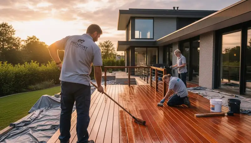 Professional deck staining and restoration in Baltimore, MD by expert house painters