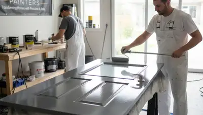 Professional door painting and refinishing by expert house painters in Baltimore, MD