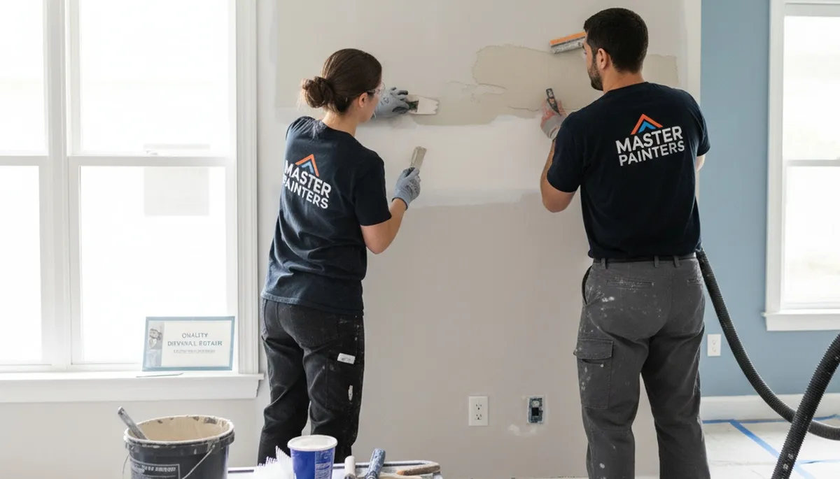 Professional drywall repair and wall restoration in Baltimore, MD homes by expert painters
