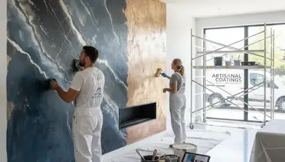 Professional faux painting and decorative wall finishes in Baltimore, MD home interior