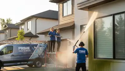 Professional pressure washing siding in Baltimore MD by local house painting experts