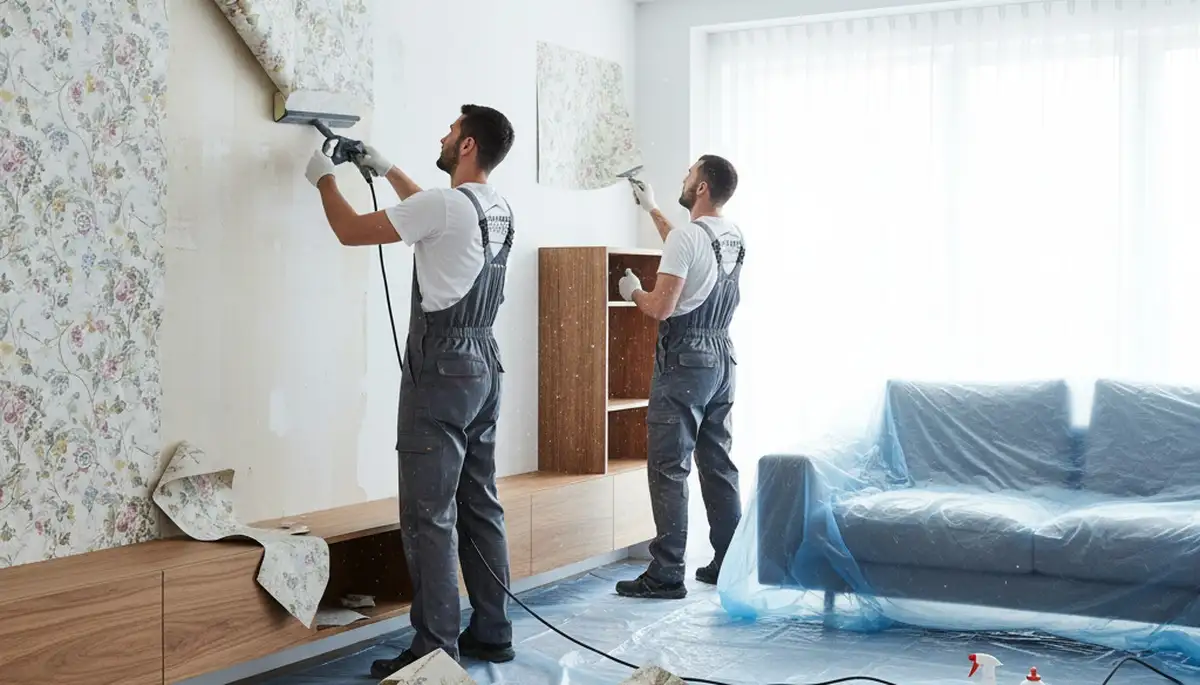 Professional wallpaper removal service in Baltimore, MD with clean, damage-free wall preparation