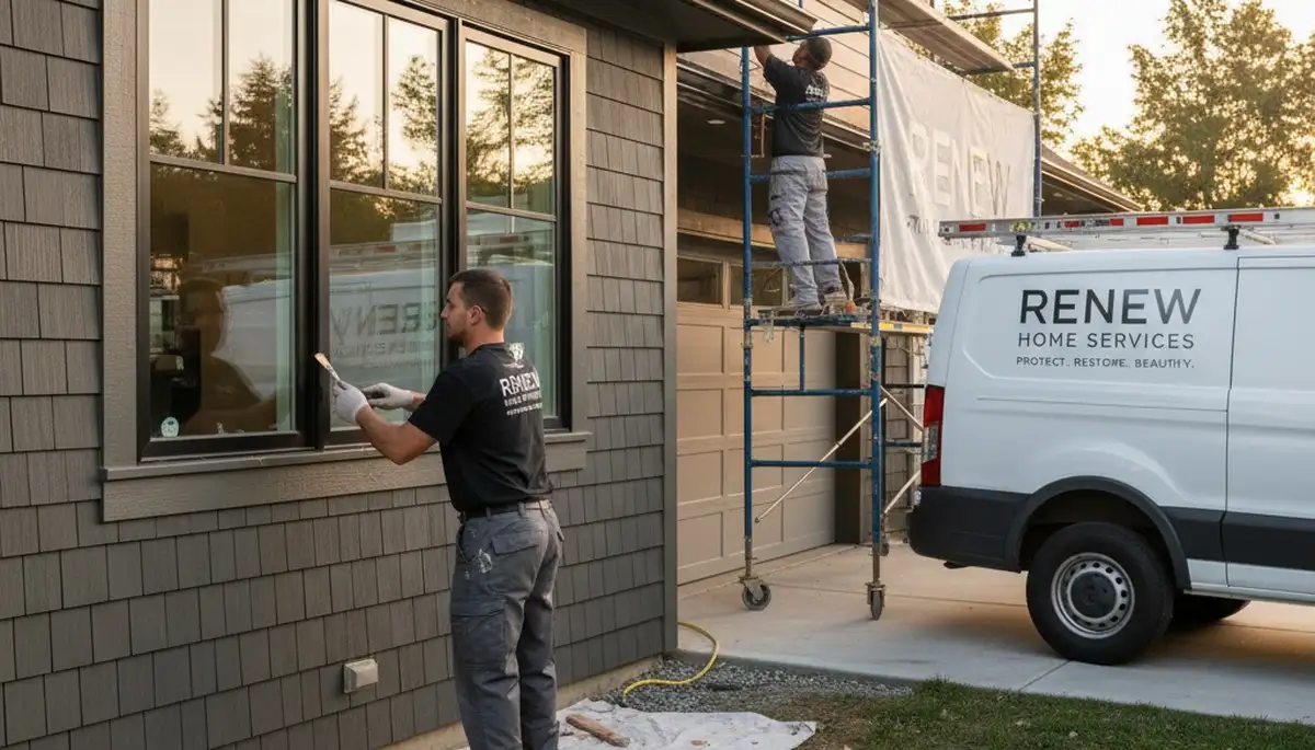 Professional wood rot repair on home exterior by expert painters in Baltimore, MD